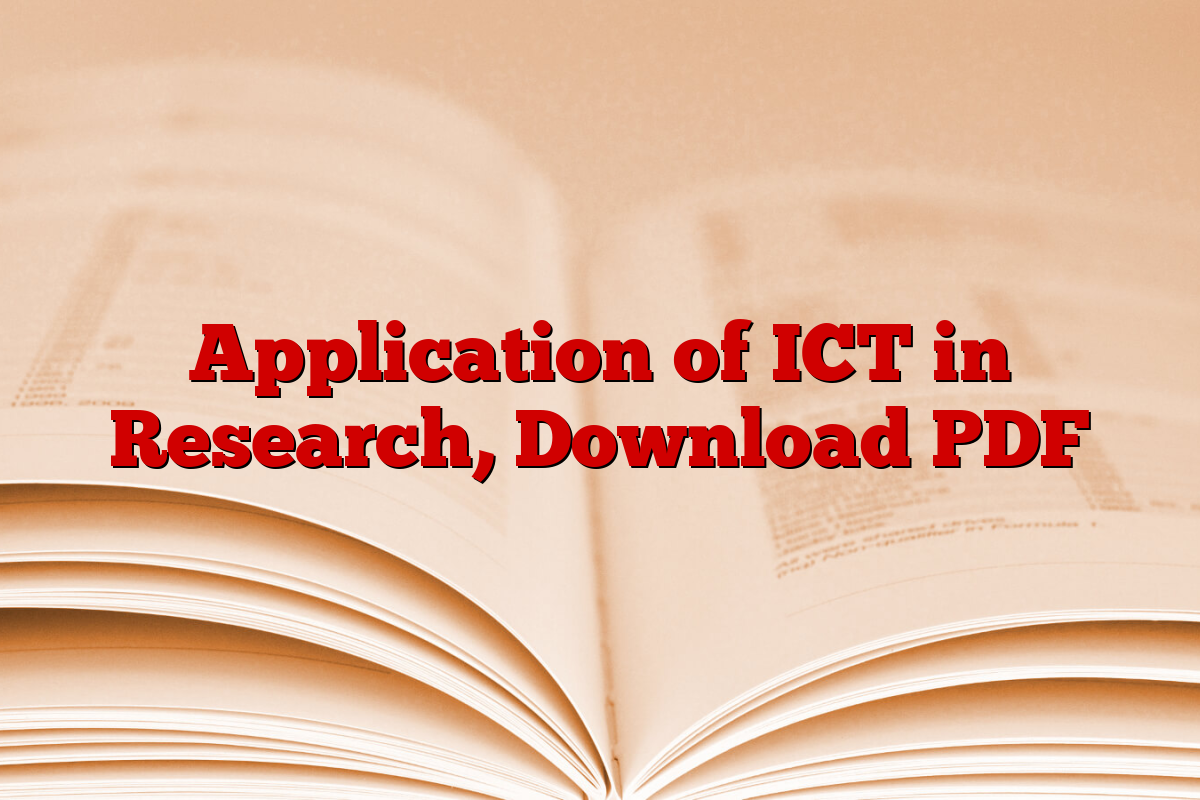 Application of ict in research download pdf job news