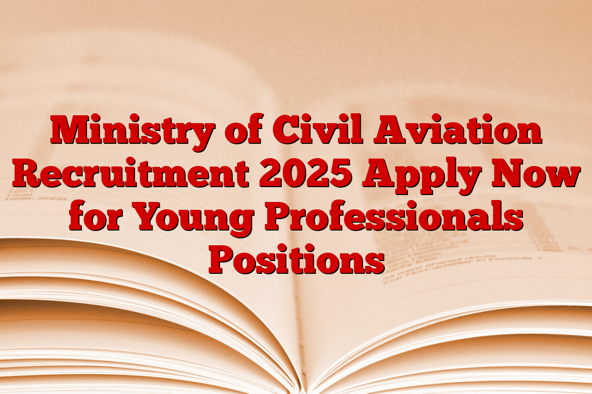 Ministry of Civil Aviation Recruitment 2025 Apply Now for Young Professionals Positions