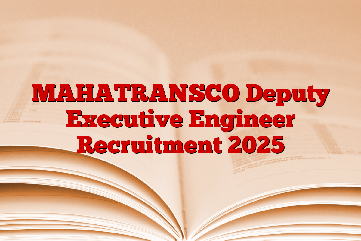 MAHATRANSCO Deputy Executive Engineer Recruitment 2025