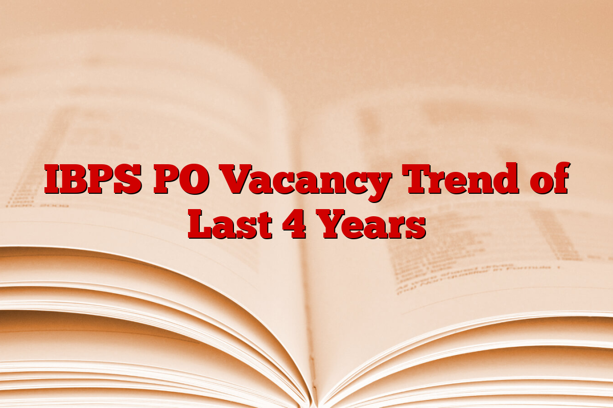 IBPS PO Vacancy Trend of Last 4 Years
