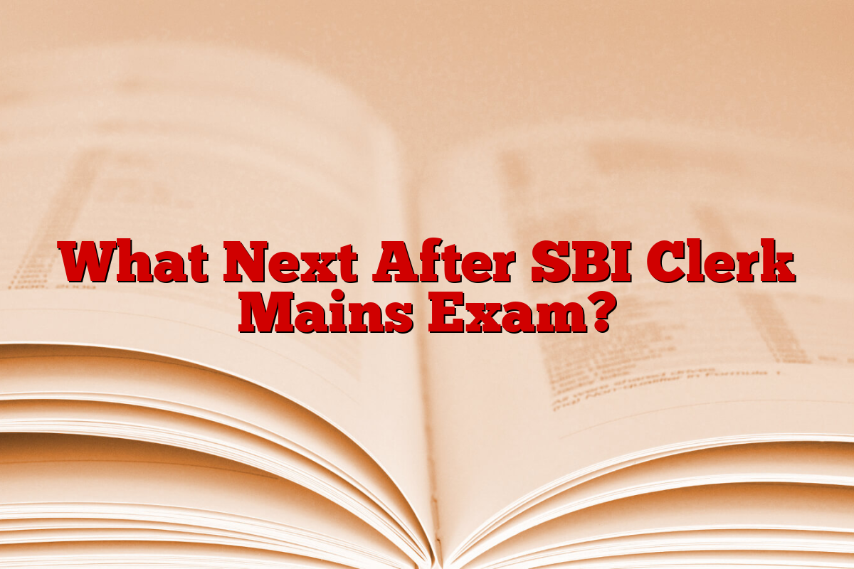 What Next After SBI Clerk Mains Exam?