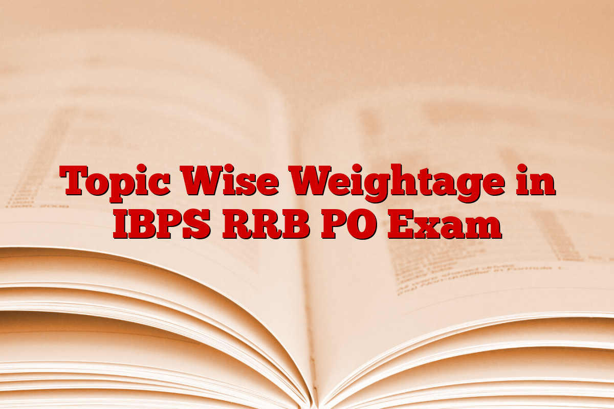 Topic Wise Weightage in IBPS RRB PO Exam